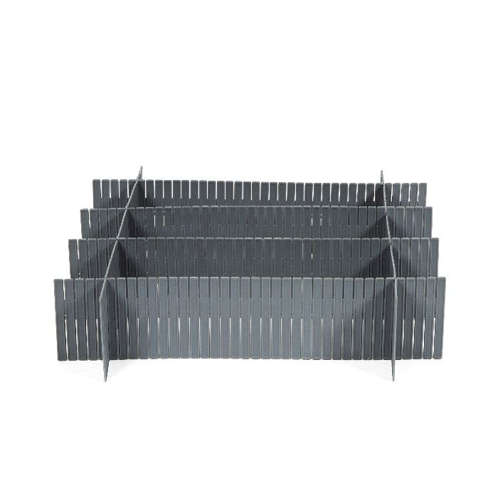 Set 6 pezzi separatore modulare per cassetti - Grigio 5 Compactor