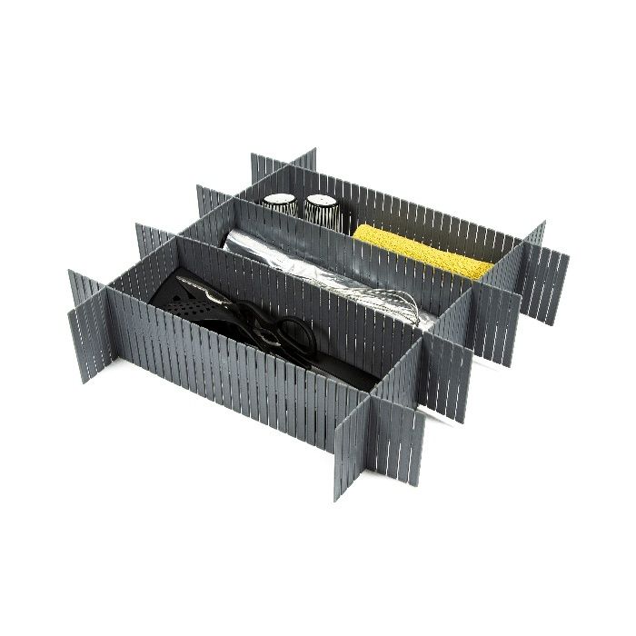 Set 6 pezzi separatore modulare per cassetti - Grigio 7 Compactor