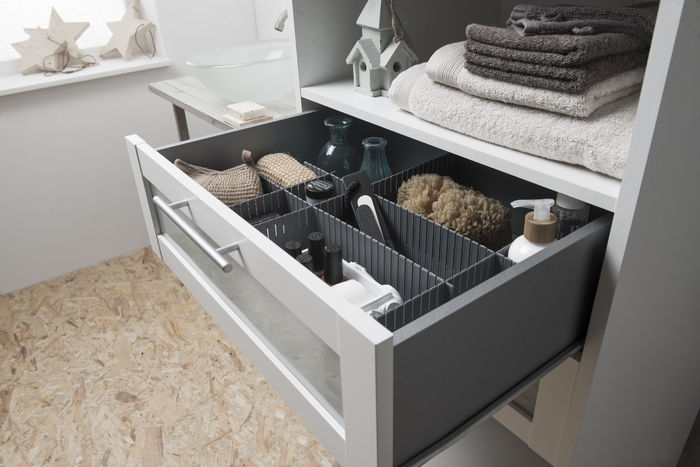 Set 6 pezzi separatore modulare per cassetti - Grigio 8 Compactor