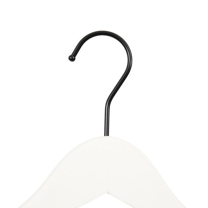 Gruccia in legno bianco con barra 3 Compactor