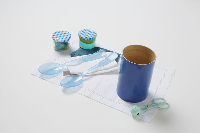 Danang - Bicchiere grande bambù laccato blu 5 Compactor