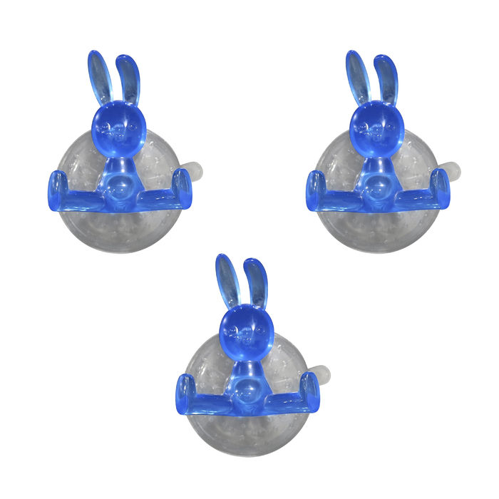 set 3 Funny hooks coniglio blu 1 Compactor