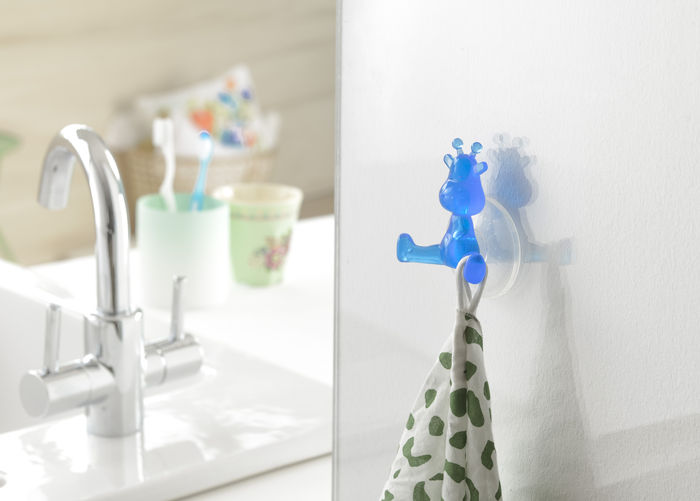 Set 3 Funny hooks giraffa blu 2 Compactor