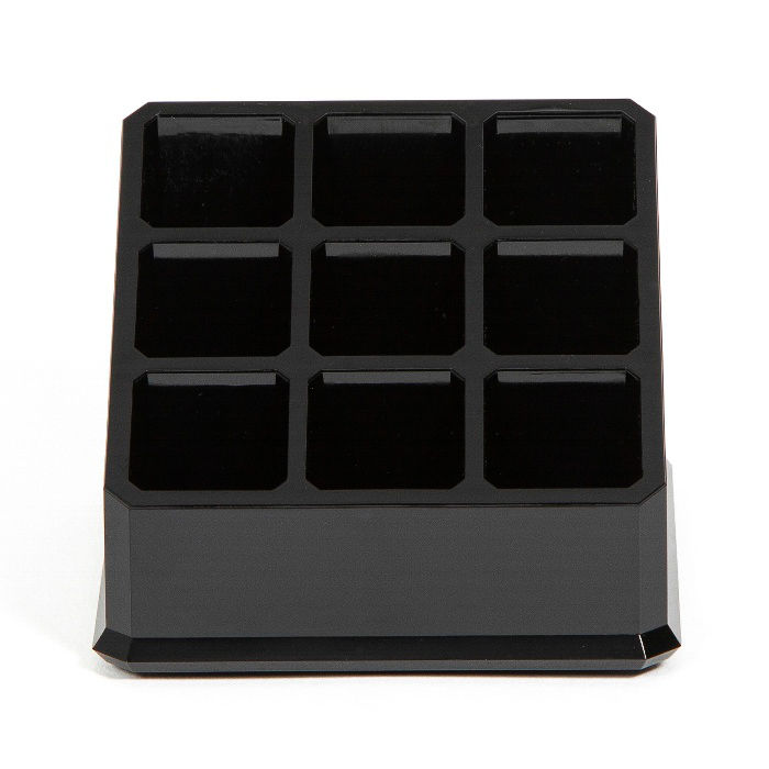 Portatrucchi Mini Organizer Quadrato 9 Scomparti - Nero 2 Compactor
