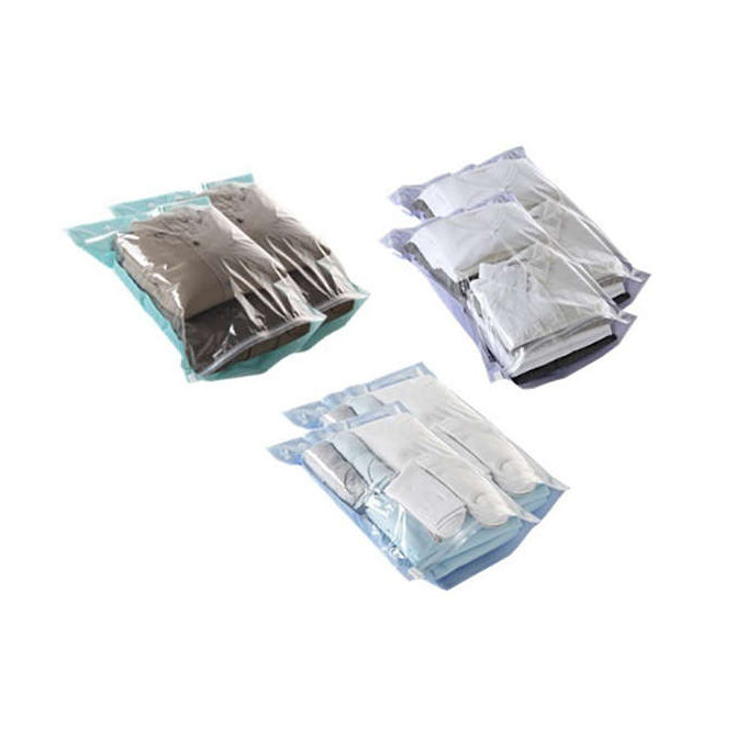 Set 6 Sacchi Salvaspazio Sottovuoto da Viaggio Roll Up 1 Compactor