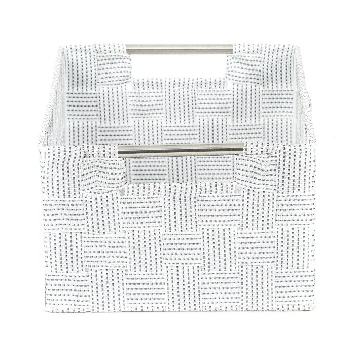 TORONTO Cesto Medium bianco puntinato grigio 3 Compactor