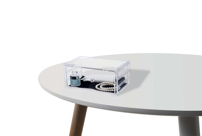 Organizzatore trasparente per trucchi con cassetto 7 Compactor