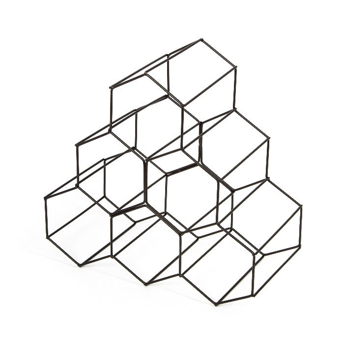 Portabottiglie in bronzo opaco 6 scomparti "Hexa" 1 Compactor