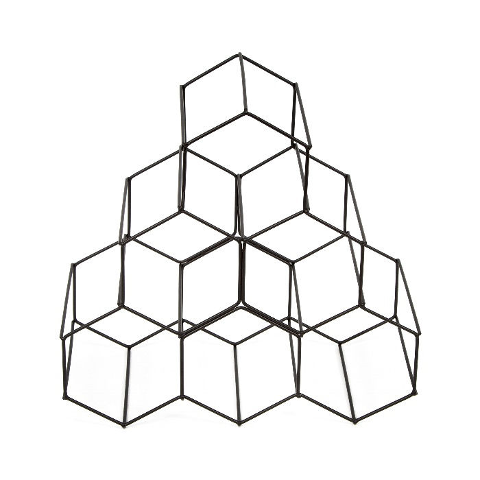 Portabottiglie in bronzo opaco 6 scomparti "Hexa" 2 Compactor