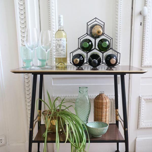 Portabottiglie in bronzo opaco 6 scomparti "Hexa" 5 Compactor