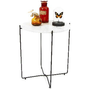 AGNETA - Tavolino tondo in marmo bianco 3 Compactor