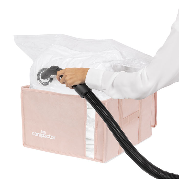 Custodia Con Sacco Salvaspazio Sottovuoto - Compactor "Pink Edition "M 3 Compactor