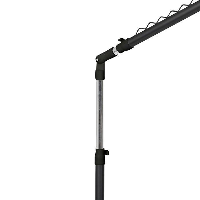 Appendiabiti inclinato con altezza regolabile nero e argento 6 Compactor