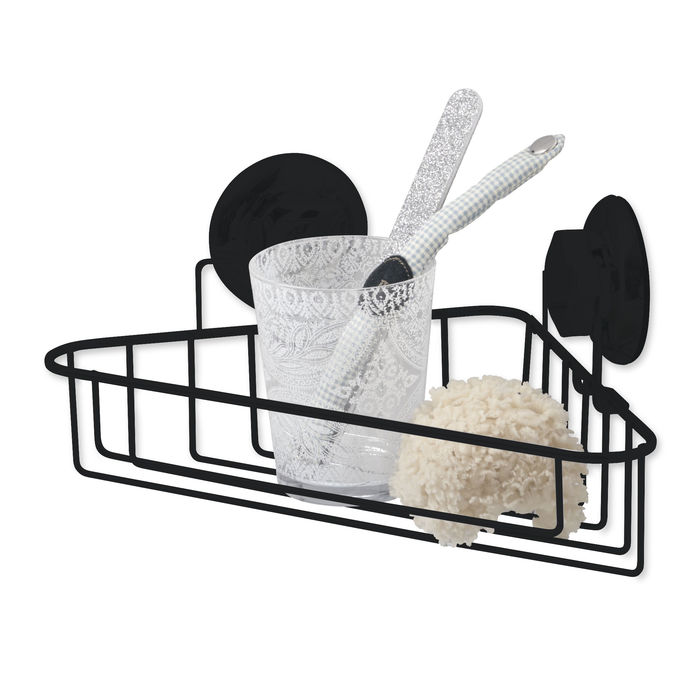 Mensola angolare con ventose "Bestlock Black" 1 Compactor