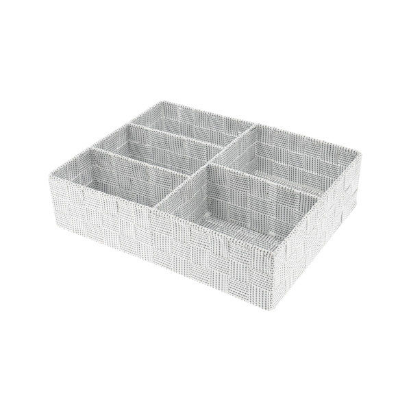 "Toronto" Separatore cassetto bianco con 5 scomparti