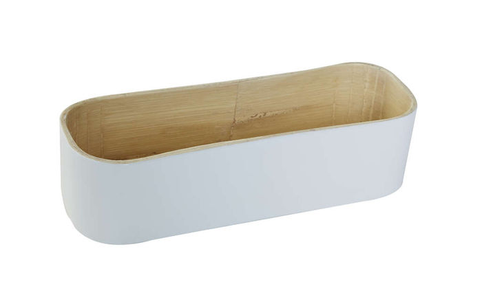 Organizar in bambù laccato bianco "Danang" 2 Compactor