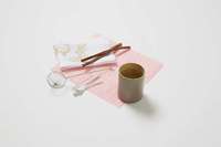 Bicchiere di bambù verniciato "Danang" taupe