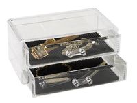 Organizer porta gioielli 2 cassetti trasparente