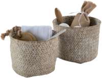 Mika - Set 2 Cestini Tondi Beige