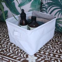 Cesto soft in canvass bianco "Flex" taglia L