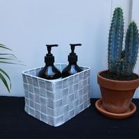 Tex cestino multiuso bianco puntinato