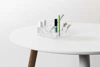 Portatrucchi Organizer quadrato per trucchi trasparente