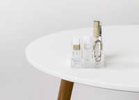 Portatrucchi Mini organizer quadrato 9 scomparti trasparente