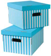 Shirt - Set di 2 scatole di cartone con coperchio color turchese