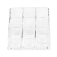 Portatrucchi Mini organizer quadrato 9 scomparti trasparente