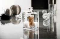 Porta Cotone - Contenitore per cotone tondo con coperchio trasparente