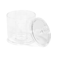 Porta Cotone - Contenitore per cotone tondo con coperchio trasparente