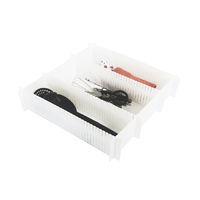 Set 6 Pezzi Separatore Modulare Per Cassetti - 44 X 10 Cm - Bianco