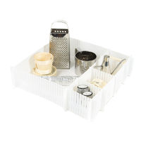 Set 6 Pezzi Separatore Modulare Per Cassetti - 44 X 10 Cm - Bianco