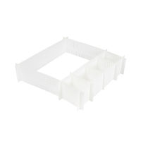 Set 6 Pezzi Separatore Modulare Per Cassetti - 44 X 10 Cm - Bianco
