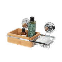 Spa - Portasapone e mensola in bambù a ventosa