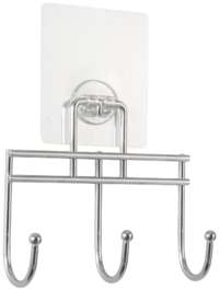 Gancio triplo adesivo da muro