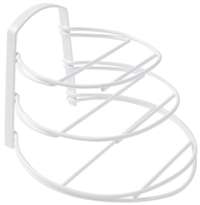 Supporto per padelle in filo metallico bianco