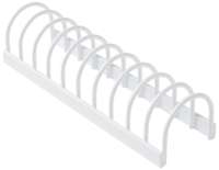 Supporto per piccoli coperchi e piattini in filo metallico bianco