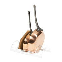 Supporto per coperchi pentole in filo metallico bianco