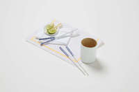 Bicchiere di bambù laccato bianco "Danang"