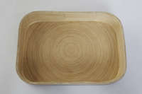 Vassoio di bambù "laccato" di Danang "taupe"