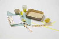 Vassoio di bambù "laccato" di Danang "taupe"