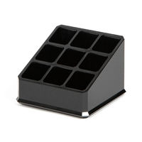 Portatrucchi Mini Organizer Quadrato 9 Scomparti - Nero