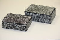 Lotto di 2 cesti grigi "Macao"