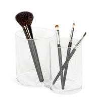 Organizzatore trasparente per 2 compartimenti di trucco