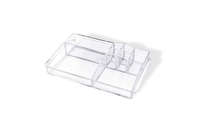 Portatrucchi Organizzatore trasparente per trucco con vassoio compartimentato