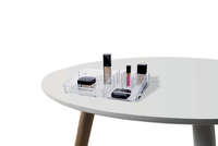 Portatrucchi Organizzatore trasparente per trucco con vassoio compartimentato