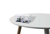 Scatola per trucchi trasparente con 2 cassetti