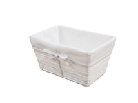 Osaka - Cesto in carta intrecciata bianco