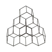 Portabottiglie in bronzo opaco 6 scomparti "Hexa"